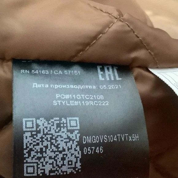 GUESS  Sherpa Trimmed Corduroy Trucker Jacket  Brown Women Size XL - Picture 11 of 12